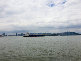 Xiamen Fujian China Chinese landscape city village sea and mountains culture technology architecture