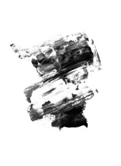 abstrack black palette knife
