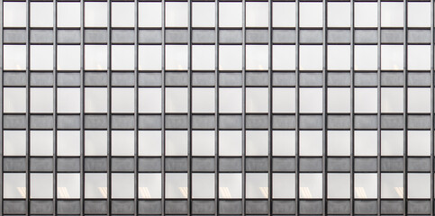 High rise glass building facade. Modern office skyscraper exterior curtain wall background. - obrazy, fototapety, plakaty
