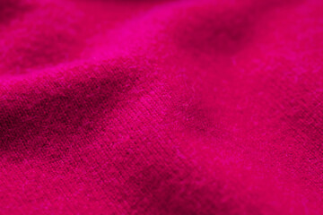 赤ピンクのアンゴラニット地のテクスチャ　濃いピンクの質感