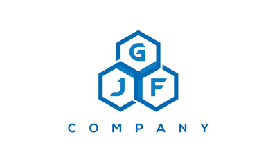 GJF three letters creative polygon hexagon logo