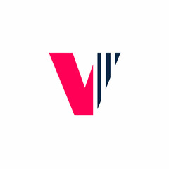 V letter logo for business and company.