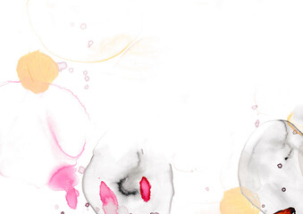 Minimalistic watercolor hand painted watercolor background with pink and pastel colors