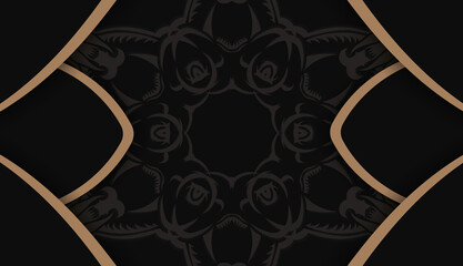 Black background with vintage brown pattern for design under text