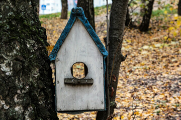 wooden bird house