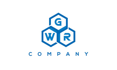 GWR three letters creative polygon hexagon logo