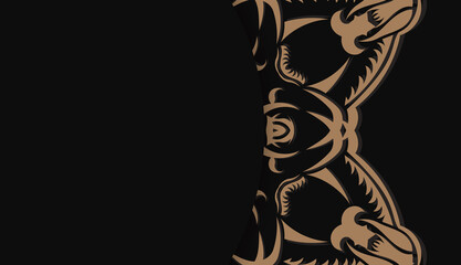 Black background with Indian brown ornaments and place under your text