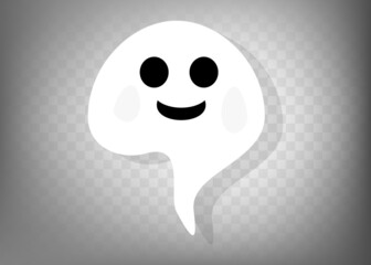 little ghost.  Halloween holiday. Vector graphics.