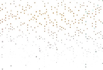 Light Orange vector texture with playing cards.