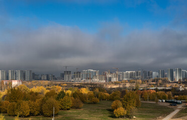 autumn in the city, construction in the city