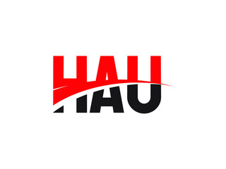 HAU Letter Initial Logo Design Vector Illustration