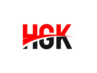 HGK Letter Initial Logo Design Vector Illustration