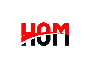 HOM Letter Initial Logo Design Vector Illustration