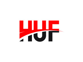 HUF Letter Initial Logo Design Vector Illustration