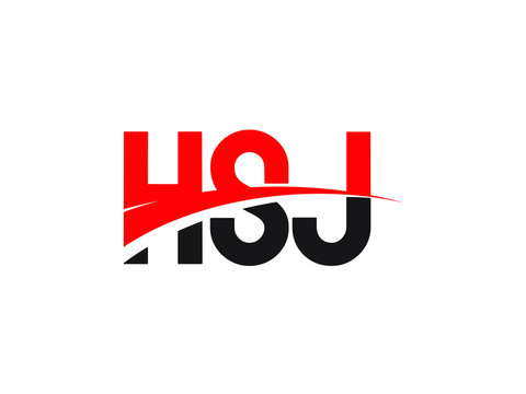 HSJ Letter Initial Logo Design Vector Illustration