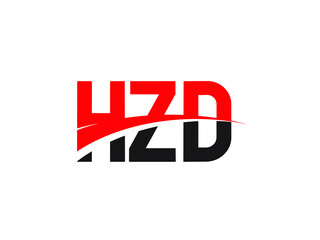 HZD Letter Initial Logo Design Vector Illustration