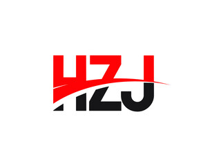 HZJ Letter Initial Logo Design Vector Illustration
