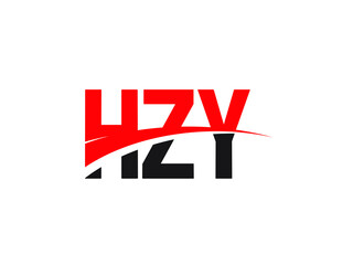 HZY Letter Initial Logo Design Vector Illustration