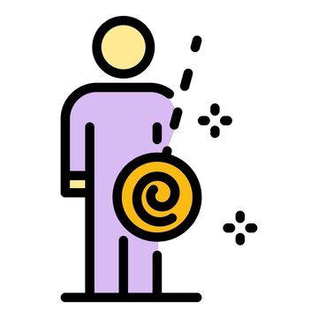 recommend clip art: Hypnosis procedure icon. Outline hypnosis procedure vector icon color flat isolated