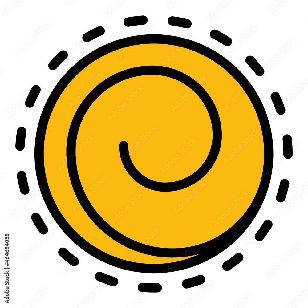 Poster vortex hypnosis icon. outline vortex hypnosis vector icon color flat isolated