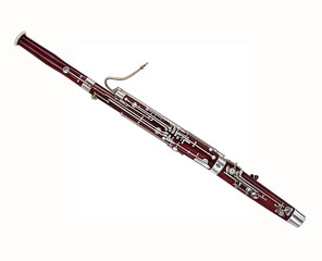 bassoon musical instrument of symphony orchestra - obrazy, fototapety, plakaty