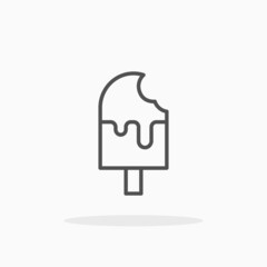 Ice Cream Stick icon. Outline Style. Editable Stroke and pixel perfect. Vector illustration. Enjoy this icon for your project.