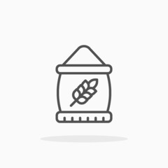 Wheat Sack icon. Outline Style. Editable Stroke and pixel perfect. Vector illustration. Enjoy this icon for your project.