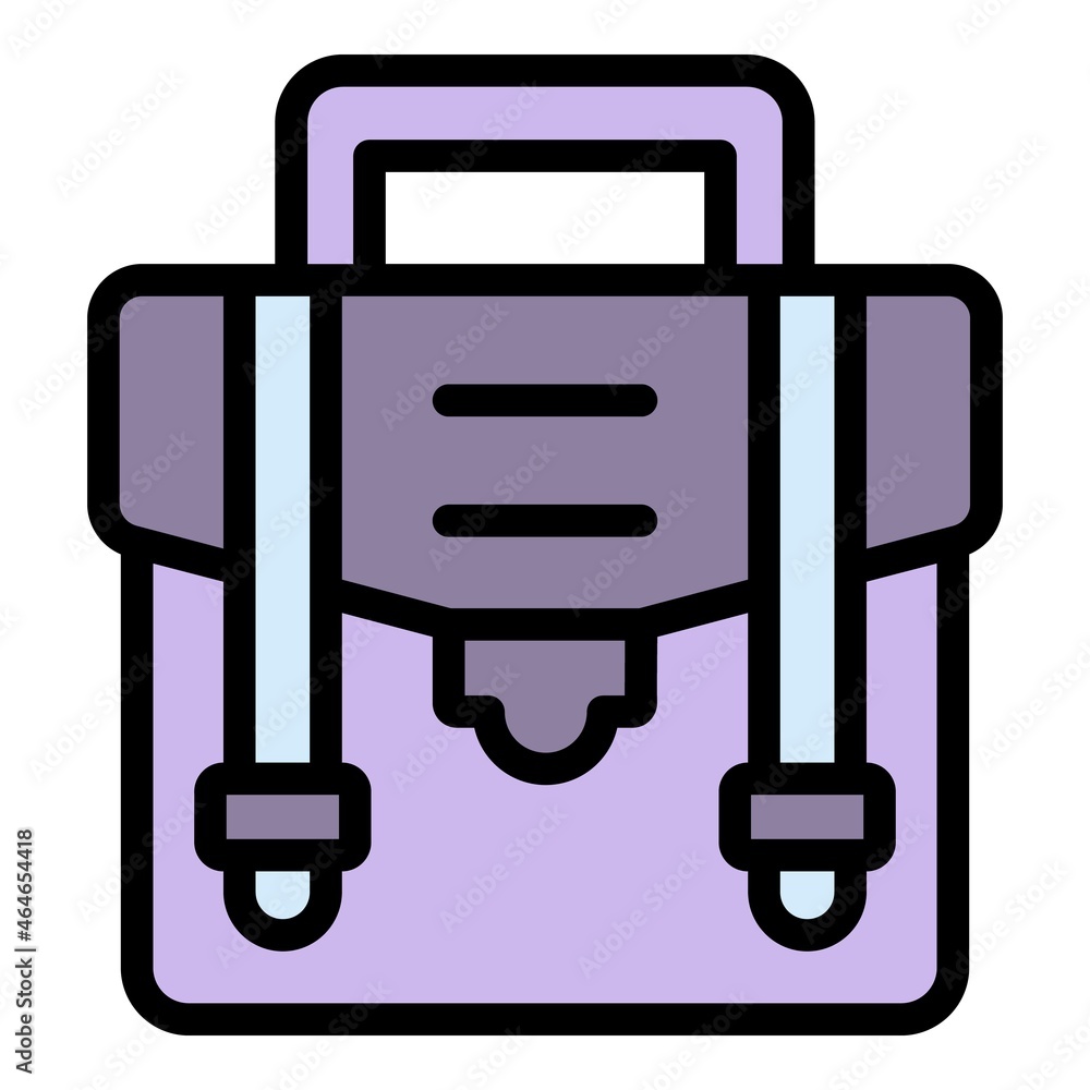Poster judge bag icon. outline judge bag vector icon color flat isolated