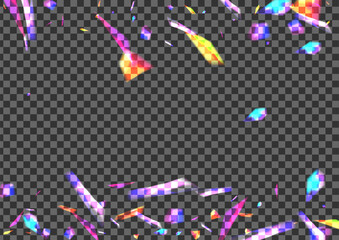 Blue Spot Background Transparent Vector. Confetti Concept Template. Blur Dreamy Card. Orange Clarity. Particle Luxury Texture.