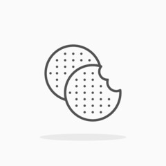 Cookies icon. Outline Style. Editable Stroke and pixel perfect. Vector illustration. Enjoy this icon for your project.