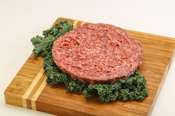 Raw beef burger cutlet for burger