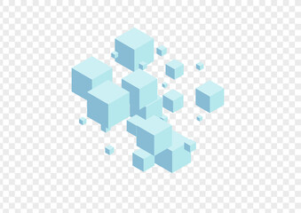 Obraz premium Gray Polygon Background Transparent Vector. Block Template Card. Monochrome Cube Effect Design. Structure Texture. White Particles Box.