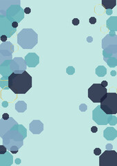 Fototapeta premium Blue-Gray Line Background Blue Vector. Tile Subtle Illustration. Innovation Design. Dark Blue Geometric Biology. Atom Mosaic.