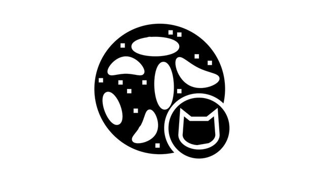 Disease Human Problem glyph icon animation. Epithelial Tissue And Toxoplasmosis, Ear Surgery And Cellulite, Skin Itch And Lymphoma Disease