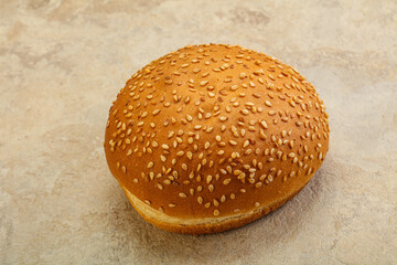 Burger bun with sesame seeds