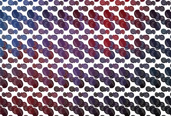 Light Blue, Red vector background with lamp shapes.