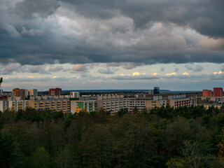 Fototapeta premium clouds over the city