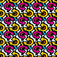 Obraz premium geometric abstract seamless pattern in graffiti style for your design