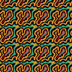 geometric abstract seamless pattern in graffiti style for your design