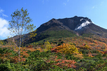姥ヶ平から見た秋の茶臼岳