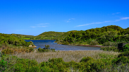 Parc Natural de s'Albufera des Grau, Menorca, Spain. view of the lagoon