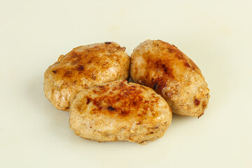 Homemade roasted cutlet minced meat