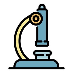 Gynecology microscope icon. Outline gynecology microscope vector icon color flat isolated