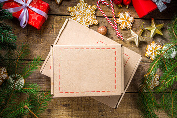 Christmas gift box mail parcel package