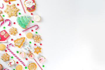 Fototapeta na wymiar Assorted festive Christmas sweets