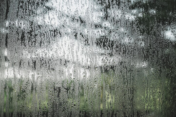water drops on glass, rain drops on window, Abstract background texture