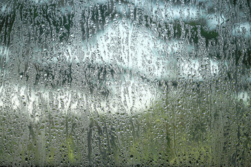 rain dropwater drops on glass, rain drops on window, Abstract background textures on window