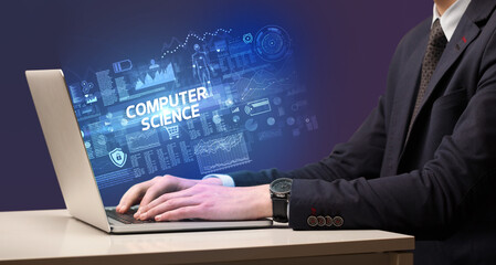 Fototapeta premium Businessman working on laptop concept