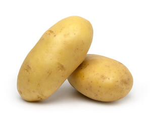 potatoes isolated on white background, with a clipping path.