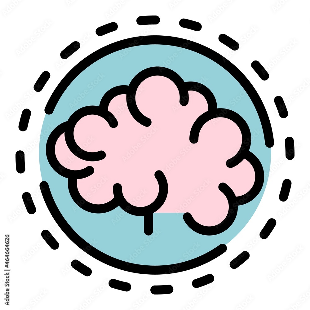 Aufkleber brainstorming icon. outline brainstorming vector icon color flat isolated